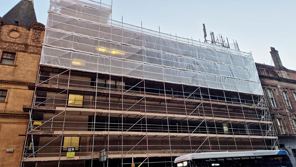 Scaffolding Renfrew Street Glasgow
