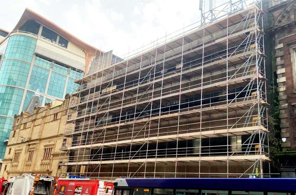 Scaffolding Renfrew Street Glasgow