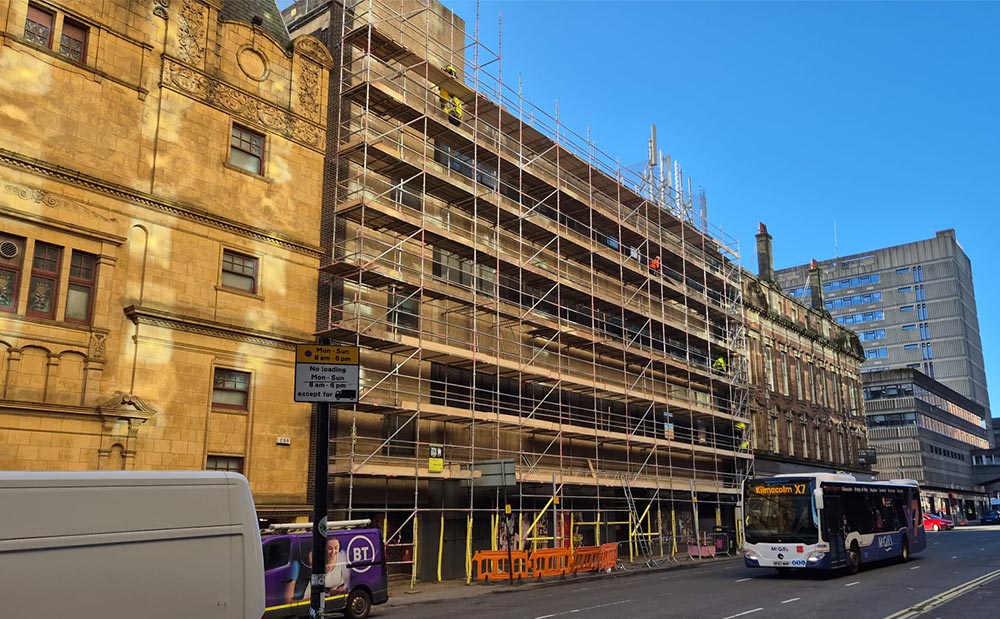 Scaffolding Renfrew Street Glasgow