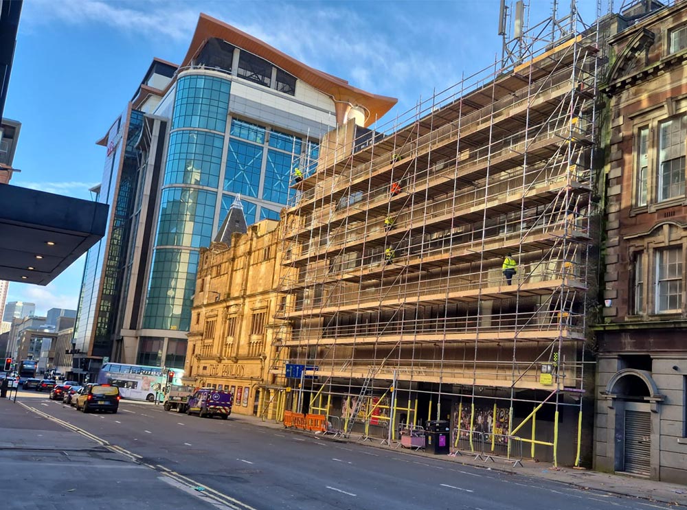 Scaffolding Renfrew Street Glasgow