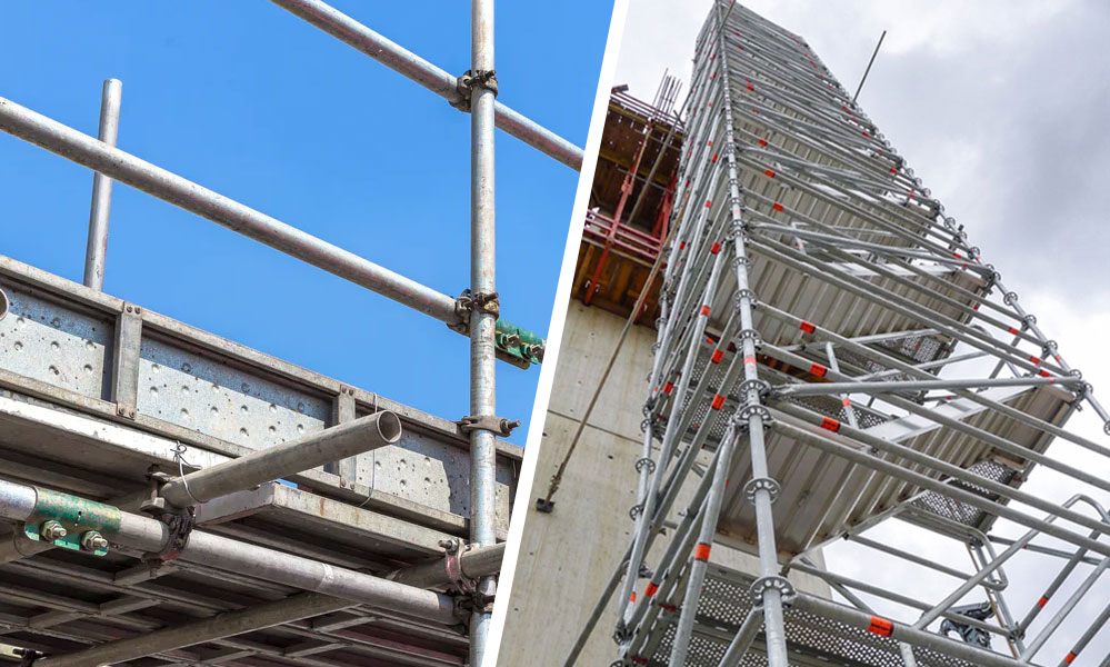 Tube fitting system scaffolding