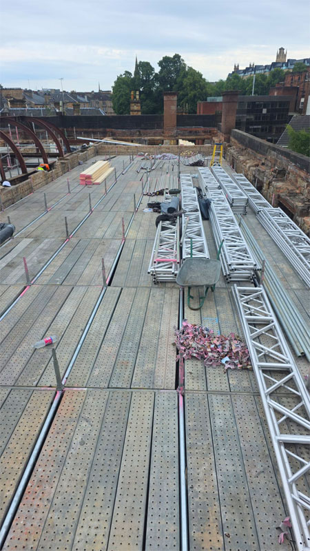 Glasgow cantilever scaffolding