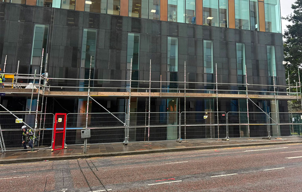 Glasgow city centre scaffolding