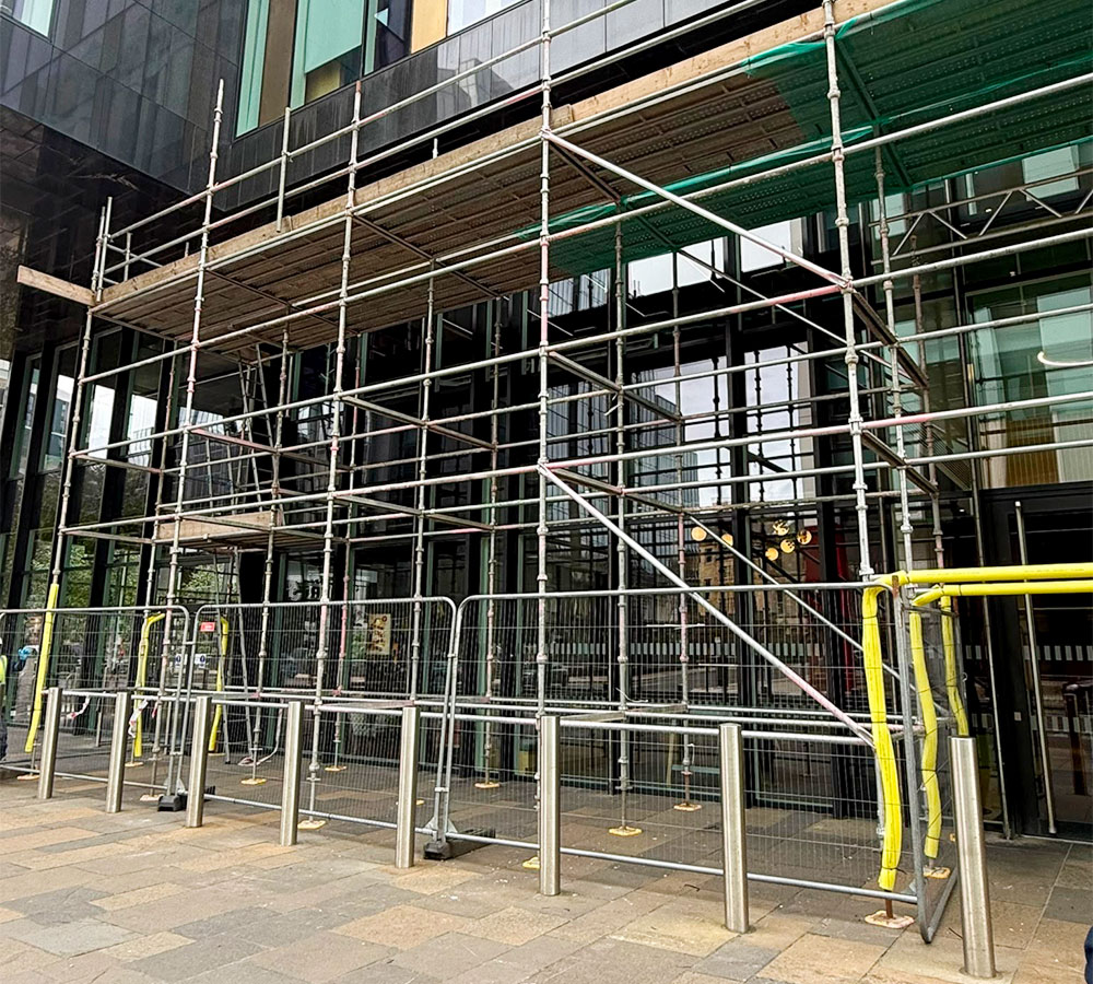 Glasgow city centre scaffolding